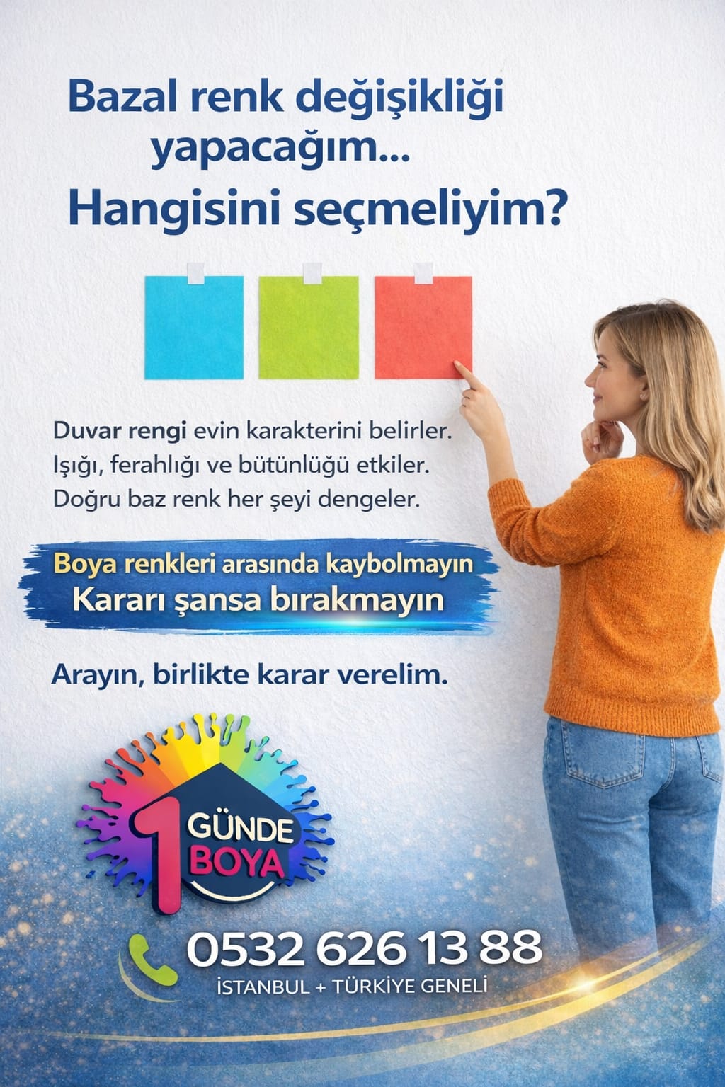 Fikirtepe ve çevresinde kaliteli boya ustalığı. Zamanında gelen, işini düzgün yapan ve arkasında duran ekip anlayışı